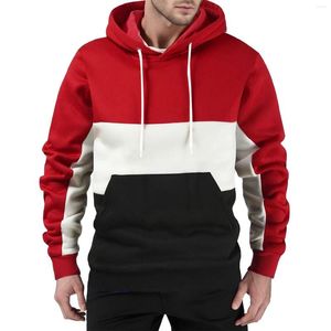 Heren Hoodies Color Block Sportswear Sweatshirt Losse hoodie Hoogwaardige tops Oversized Sweatshirts For Men Streetwear Sudaderas 2023