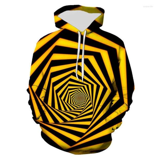 Sudaderas con capucha para hombre, sudadera fluorescente 3D colorida y jerseys con ilusión óptica gráfica de otoño e invierno para mujer