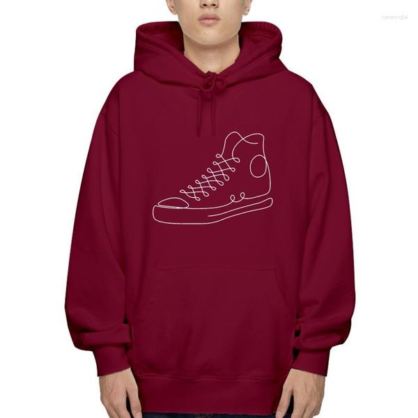 Sudaderas con capucha para hombre Cool Sneaker Urban Shoe Illustration Hoodie Hombres Diseño Algodón Fleece Kawaiiraphic Building Summer Pattern Sweat