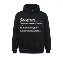 Sweats à capuche pour hommes Cooyon Definition Funny Cajun Creole Coonass Hoodie Remise imprimée sur les sweats pour hommes Vêtements de sport de vacances