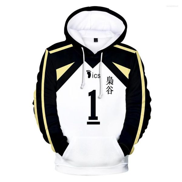 Sudaderas con capucha para hombre Cosplay Sudadera con capucha Hombres Anime Haikyuu Ropa deportiva negra Karasuno High School Voleibol Club Uniforme Disfraces Abrigos