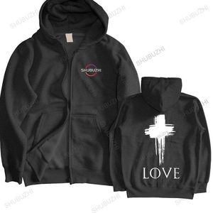 Mannen Truien Katoen Shubuzhi Sweatshirt Mannelijke Streetwear Nieuwigheid Christelijke Liefde Aangekomen Hoody Jas Mannen Merk Print Capuchon