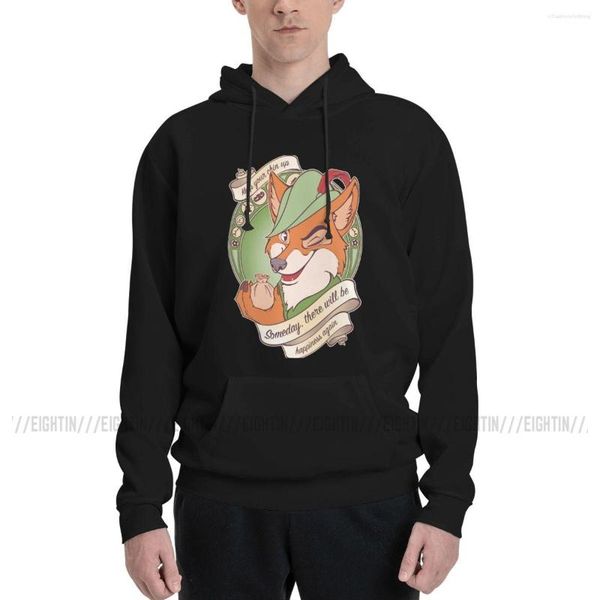 Sweats à capuche pour hommes Couple Mince Polaire Sweat Hommes Gardez Votre Menton Purifié Coton Robin Dessin Animé Fourrure À Capuche Unique