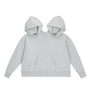 Sweat à capuche pour hommes, créatif, drôle, Couple, Double, une pièce, intime, ample, décontracté, couleur unie, pull-over, fête Po