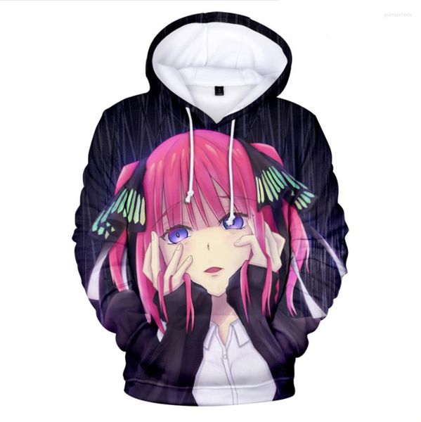 Sudaderas con Capucha para Hombres Novedad Creativa Anime The Quintessential Quintuplets Sudaderas Chándal con Capucha con Estampado 3D Sudadera con Capucha para Niños/Niñas