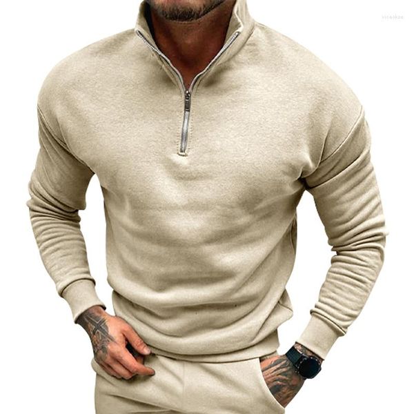 Sweat à capuche pour hommes, sweat à capuche explosif transfrontalier, décontracté, polaire, manches de couleur unie, haut européen et américain, vêtements à la mode