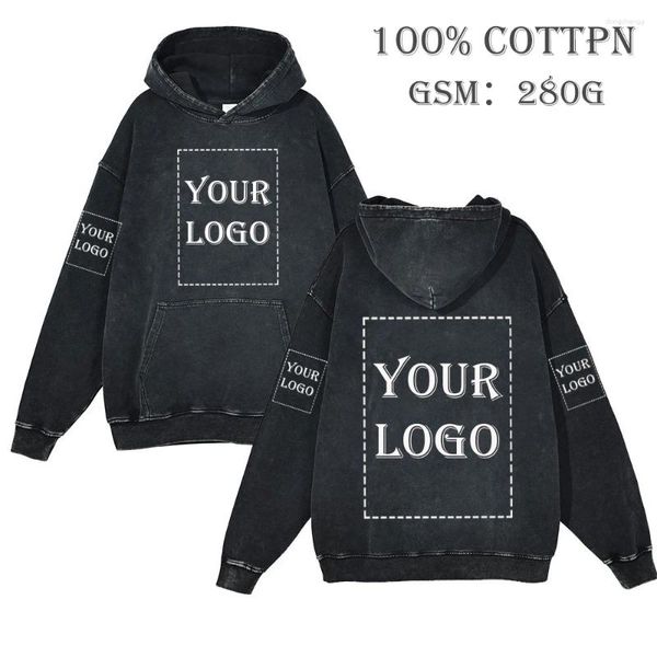 Hoodies para hombres Custom Your Brand LOGO MENOS Mujeres Autumn Winter Cotton Capital Top Vintage Gothic Diy SweShirt