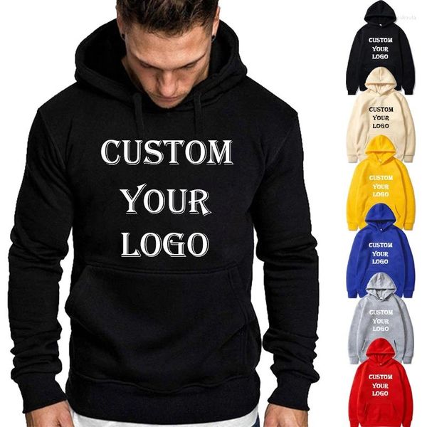 Sweats à capuche pour hommes Personnalisez votre propre conception Logo Impression Sweatshirts Mode Hommes Femmes DIY Personnalité Harajuku Couple Streetwear Plus Taille