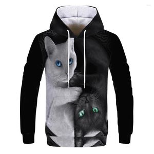 Heren Hoodies schattig dierenpatroon mode casual sport hoodie korte mouw o-neck ademende heren en dames 3D-printen