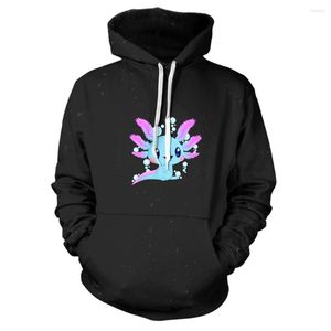 Sweats à capuche pour hommes mignon Axolotl dessin animé sweats hommes Sudaderas Moletom vêtements survêtement graphique Tuta Uomo pulls