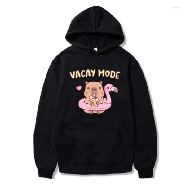 Sweats à capuche pour hommes mignon Capybara Kawaii Capybira imprimer unisexe sweat mode Harajuku décontracté femmes hommes à capuche dessin animé graphique pull