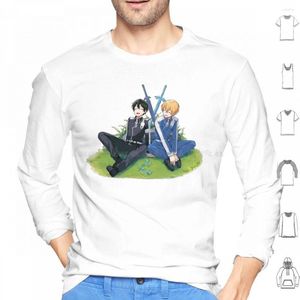 Hoodies voor heren Schattig Kirito en Eugeo Design Lange mouw Sword Art Online Sao Anime Vrolijk Gelukkig Grappig Cool Leuk Heerlijk