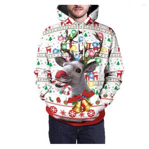 Heren Hoodies Cute Santa Claus paar Sweatshirts Festival 2023 Persoonlijkheid Kerstcosplay 3D Gedrukt Sweatshirt