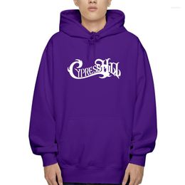 Sweats à capuche pour hommes Cypress Hill Rap Hip Hop Music Logo Hommes Sweat à capuche noir Automne S à 3XL Coton Straigh Warm Sleeve