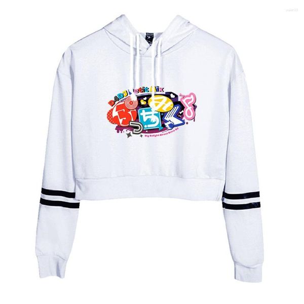 Sweats à capuche pour hommes D4DJ All Mix 2D Print Umbilical Hooded Sweater Femmes Sexy K-pops Harajuku