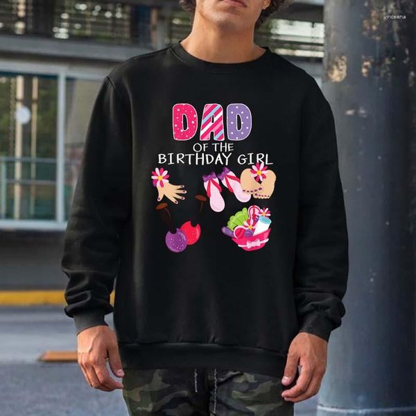 Sweats à capuche pour hommes Papa de la fille d'anniversaire Spa Party Vernis à ongles Maquillage Bday Sweatshirts Hommes Femmes Streetwear Crewneck Hauts à capuche Coton