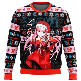 Heren hoodies Darling In The Franxx Zero Two Ugly Christmas Sweater Cadeau Kerstman Pullover Heren 3D Sweatshirt En Top Herfst Winter Clothi