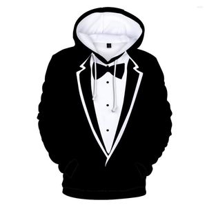 Sudaderas con capucha para hombre, diseño divertido, traje falso, corbata, Sudadera con capucha 3D para hombre/mujer, ropa de calle, sudadera de manga larga para hombre, chándal de moda, ropa para hombre