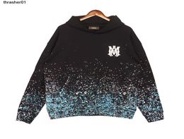 Heren Hoodies Designer Sweatshirts S NIEUWE SPLASHING BROOM Print Letter Lovers Casual Streetwear Hoodie Sweater7271474