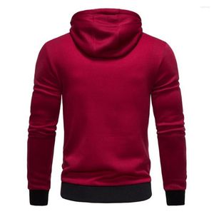 Sweats à capuche pour hommes Sweat à capuche à fermeture éclair diagonale Élégant asymétrique avec poignets élastiques obliques Cordon de serrage pour la mode d'automne