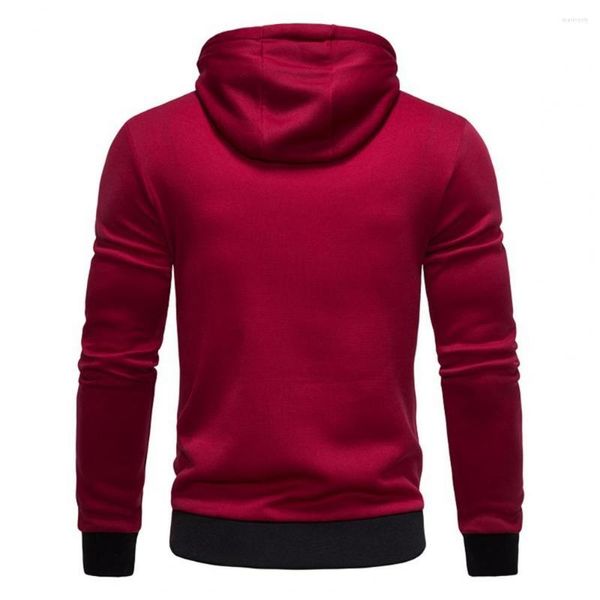 Sudaderas con capucha para hombre Sudadera con cremallera diagonal Elegante asimétrica con puños elásticos oblicuos Cordón para la moda de otoño