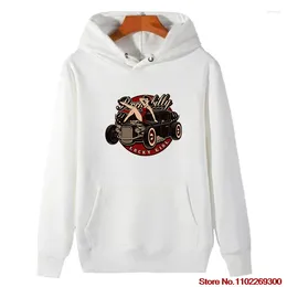 Hoodies masculins Speed ​​Speed ​​Shop Diry Speed ​​Shop Rockabilly Pinup Girl pour tous les âges à sweat à sweat à sweat à sweat de coton