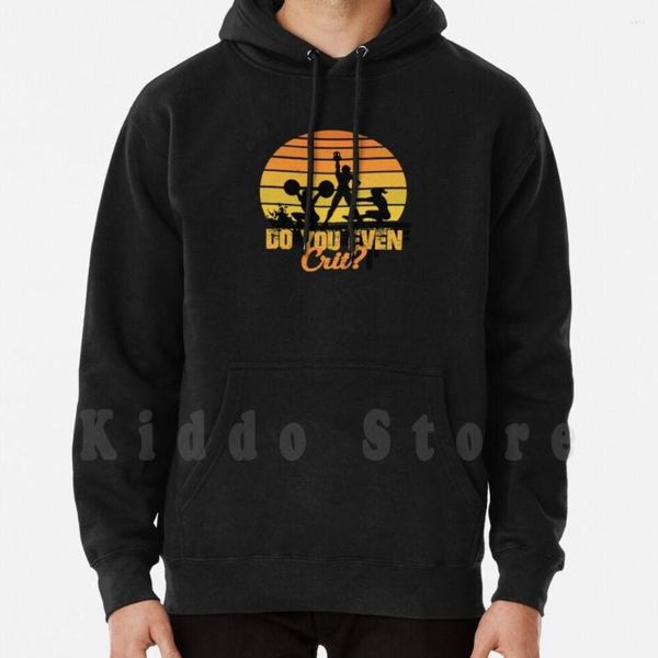 Sweats à capuche pour hommes Do You Even Crit ? | Funny Weight Lifting Workout L Gym Shirts Hoodie Long Sleeve Gaming Adventure Dnd D Dm