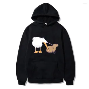 Heren hoodies maak je geen zorgen, wees capy hoodie kawaii grafische pullover unisex winter lange mouw sweatshirt voor vrouwen/mannen harajuku esthetische jas