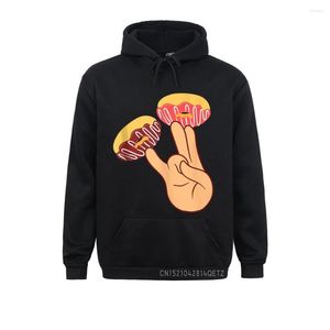 Sweats à capuche pour hommes Donut 2 dans le rose 1 puant drôle sale blague Donut Sweats à manches longues hommes capuches automne