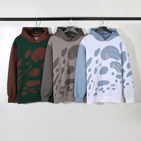 Sudaderas con capucha para hombre, retales con huecos de doble capa, sudaderas con capucha para hombre y mujer, ropa informal suelta de lana, Tops de algodón, abrigo informal