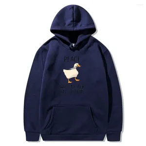 Herenhoodies Duck Print Patroon Sweatshirt met capuchon Top Outdoor Casual Comfortabele Fitness Pullover Kleding