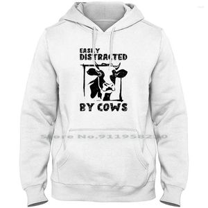 Herensweaters gemakkelijk afgeleid door koeien | Landbouw Landbouw Hoodie Trui Katoen Tractor Kip Cultuur Boerenfeest