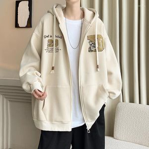 Sweats à capuche pour hommes EBAIHUI Sweat-shirt Tendance Broderie personnalisée Homme Cardigan à fermeture éclair Printemps Automne Manches longues Manteau à capuche Chic Top