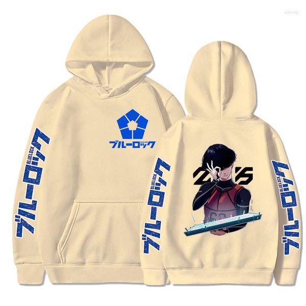 Sweats à capuche pour hommes Ego Jinpachi Graphic Vêtements pour hommes BLUE LOCK Anime High Street Streetwear surdimensionné Harajuku Sweat à capuche à la mode coréenne Unisexe