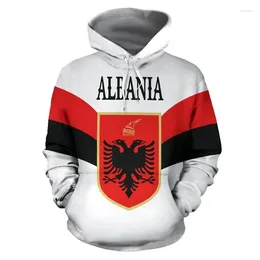 Sweats à capuche masculine est la mode 3d imprimé albanie armure à capuchon sweats à capuche pour femmes streetwear street