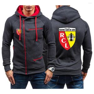 Sudaderas con capucha para hombre Euro Club Rc Lens 2023, sudadera con cremallera y personalidad de marca a la moda para hombre, chándal con capucha, sudadera Hip Hop para primavera y otoño