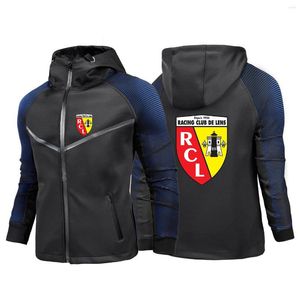 Hoodies Men's Euro Club RC Lens Chaqueta de traje de carreras Gradiente de lluvia impermeable Harajuku