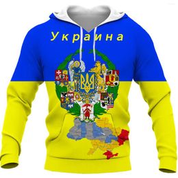 Männer Hoodies Europa Und Amerika Ukraine Mode Retro Flagge Shirts 3D Gedruckt Casual Sweatshirt Paar Persönlichkeit Pullover