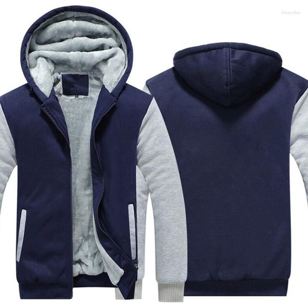 Sweats à capuche pour hommes taille européenne et américaine de haute qualité beau Plus polaire épaissie à capuche lâche gros gars adolescent veste manteau