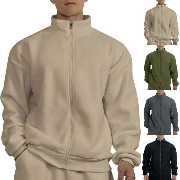 Sweat à capuche pour hommes, automne et hiver, décontracté, manches longues, fermeture éclair, col montant, surdimensionné, robuste, sweat-shirt brodé pour hommes