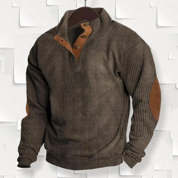 Sweat à capuche pour hommes, sweat-shirt d'automne, vestes de vacances, bloc de couleurs, pulls à revers, ample et chaud, Midi, haut