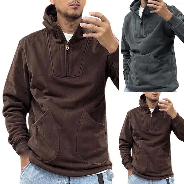 Sudaderas Con Capucha Para Hombre Otoño/Invierno Ropa De Trabajo De Manga Larga Hombres S Pequeño Grande Para Impresión De Sudaderas En Blanco