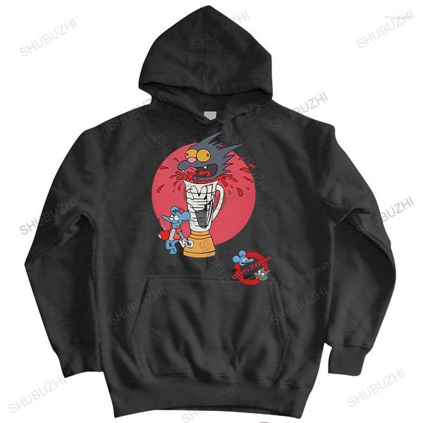 Sweats à capuche pour hommes Automne Hiver Hommes Sweat-shirt de haute qualité Rare Vtg !!! 90S The Itchy Scratchy Cotton Hoody Zipper Mans Fashion Jacket