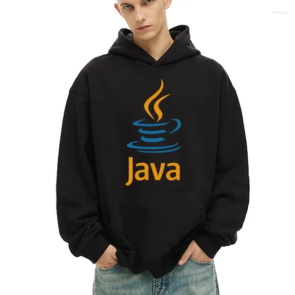 Sudaderas con capucha para hombre, sudadera de Hip Hop de marca a la moda, ropa de calle divertida con estampado de Java, sudadera con capucha informal y a la moda para hombre, Top para hombre