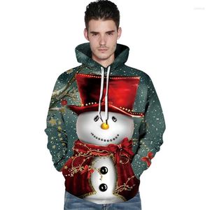 Heren Hoodies Fashion Christmas 3D Tree Snowman Sweatshirt Men/Dames Hoodie Coat Tracksuits Outerwear Streetwear S-XXXL