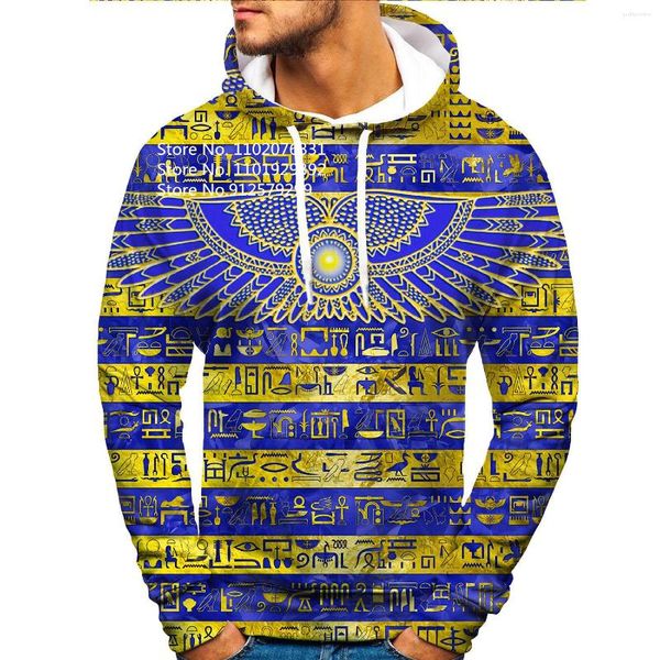 Sweats à capuche pour hommes mode egypte pharaon impression 3D sweat hommes femmes décontracté Streetwear à capuche Harajuku manteaux égyptiens vêtements