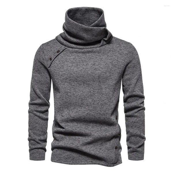 Sweats à capuche pour hommes Mode à manches longues Col roulé Pull en tricot Automne et hiver Polyvalent Harajuku Jumper Chemise à fond confortable