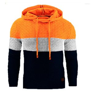Heren hoodies mode heren capuchon sweatshirts lente herfst jacquard trui lange mouwen slanke hoodie warme sweatshirt jas