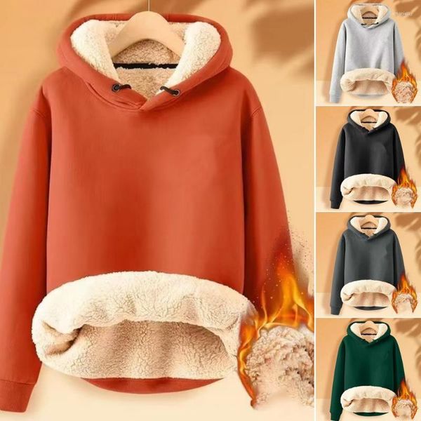 Sudaderas con Capucha para Hombres Moda Hombres Sudadera con Capucha Gruesa Suave Suelta Otoño Invierno Cachemira Forro Polar Sudadera con Capucha Suéter Tops Resistente Al Frío