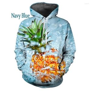 Heren Hoodies Fashion Pineapple 3D Printing Hoodie voor mannen Vrouwen fruit trui casual hiphop sweatshirt cool streetwear kleding